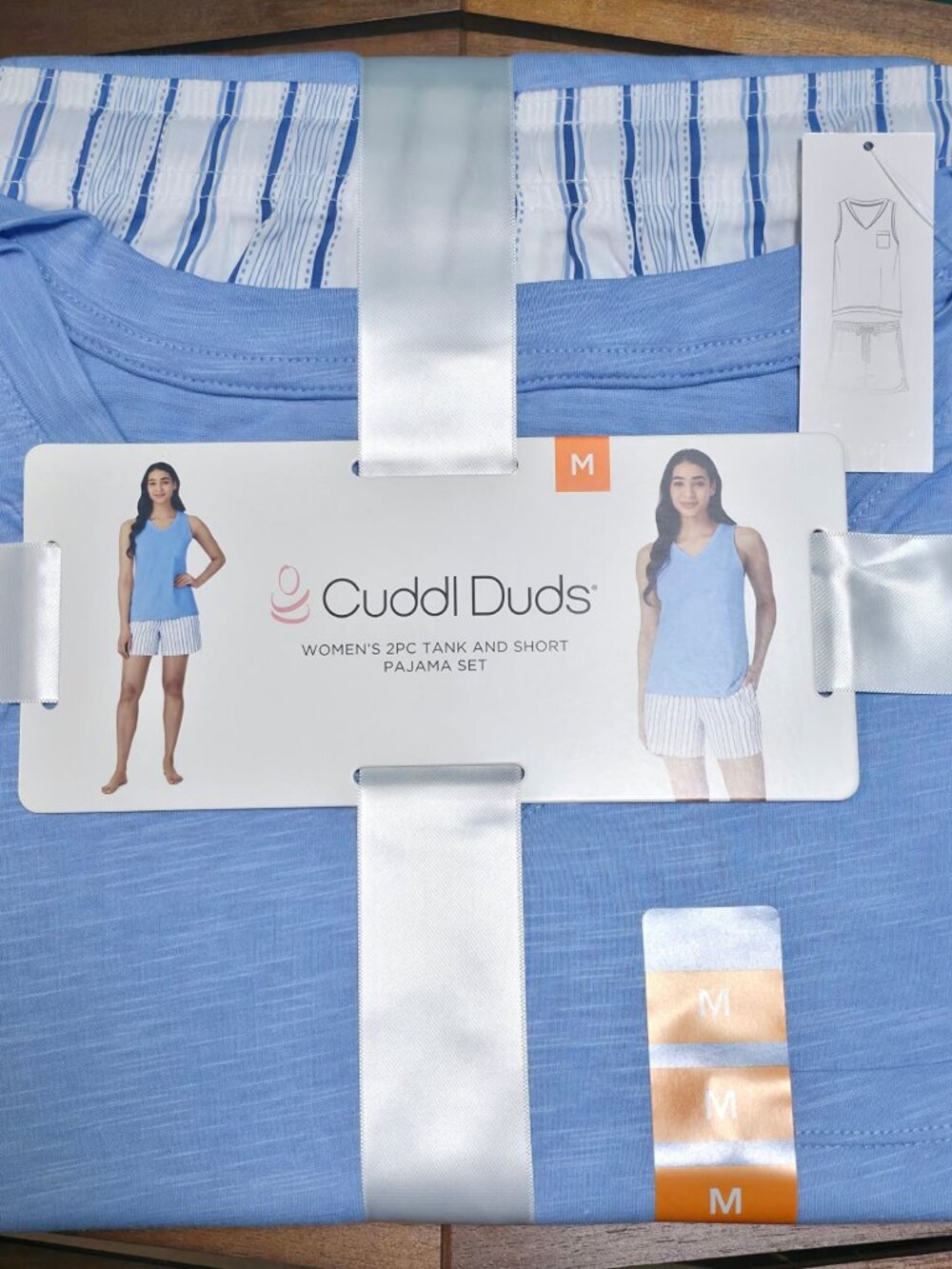 New Cuddl Duds Women's 2pc Tank and Short Pajama Set, Size S, Small
